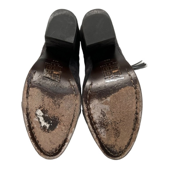 Rag & Bone Margot Gray Suede Tassel Heeled Booties - Picture 10 of 12